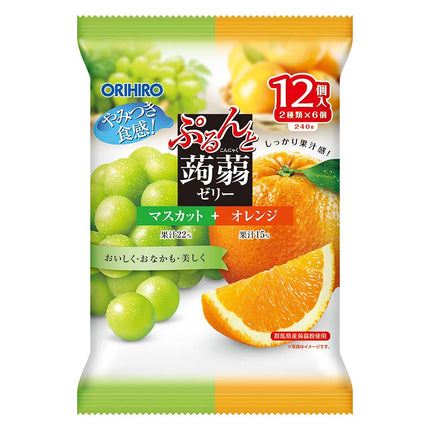 ぷるんと蒟蒻ゼリー マスカットオレンジ 12個(240g)