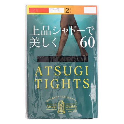 タイツ 60デニール 2足組 黒 Ｌ－ＬＬ