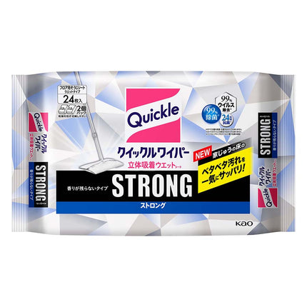 クイックルワイパー 立体吸着ウエットシート ストロング 24枚入
